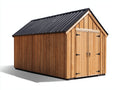 Casetta da giardino - Legno-Metallo - 240 x 180 x 220 cm - Naturale-Nero - Stile rustico
