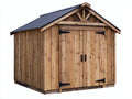 Casetta da giardino - Legno-Metallo - 200 x 160 x 210 cm - Naturale-Nero - Stile rustico