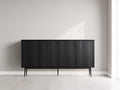 Mobile ingresso - Legno - 160 x 40 x 80 cm - Nero - stile moderno minimalista