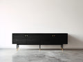 Mobile ingresso - Legno-Metallo - 180x40x75 cm - Nero - Design moderno