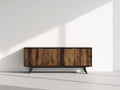Mobile ingresso - Legno - 160 x 40 x 78 cm - Marrone-Nero - stile industriale moderno