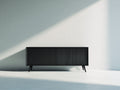 Mobile ingresso - Legno - 160x40x75 cm - Nero - Design moderno
