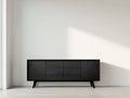 Mobile ingresso - Legno - 165x40x72 cm - Nero - Design contemporaneo