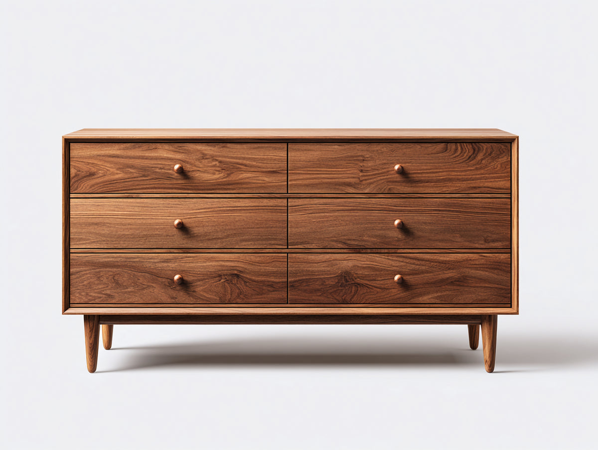 Cassettiera - Legno - 120 x 45 x 80 cm - Marrone - Stile contemporaneo