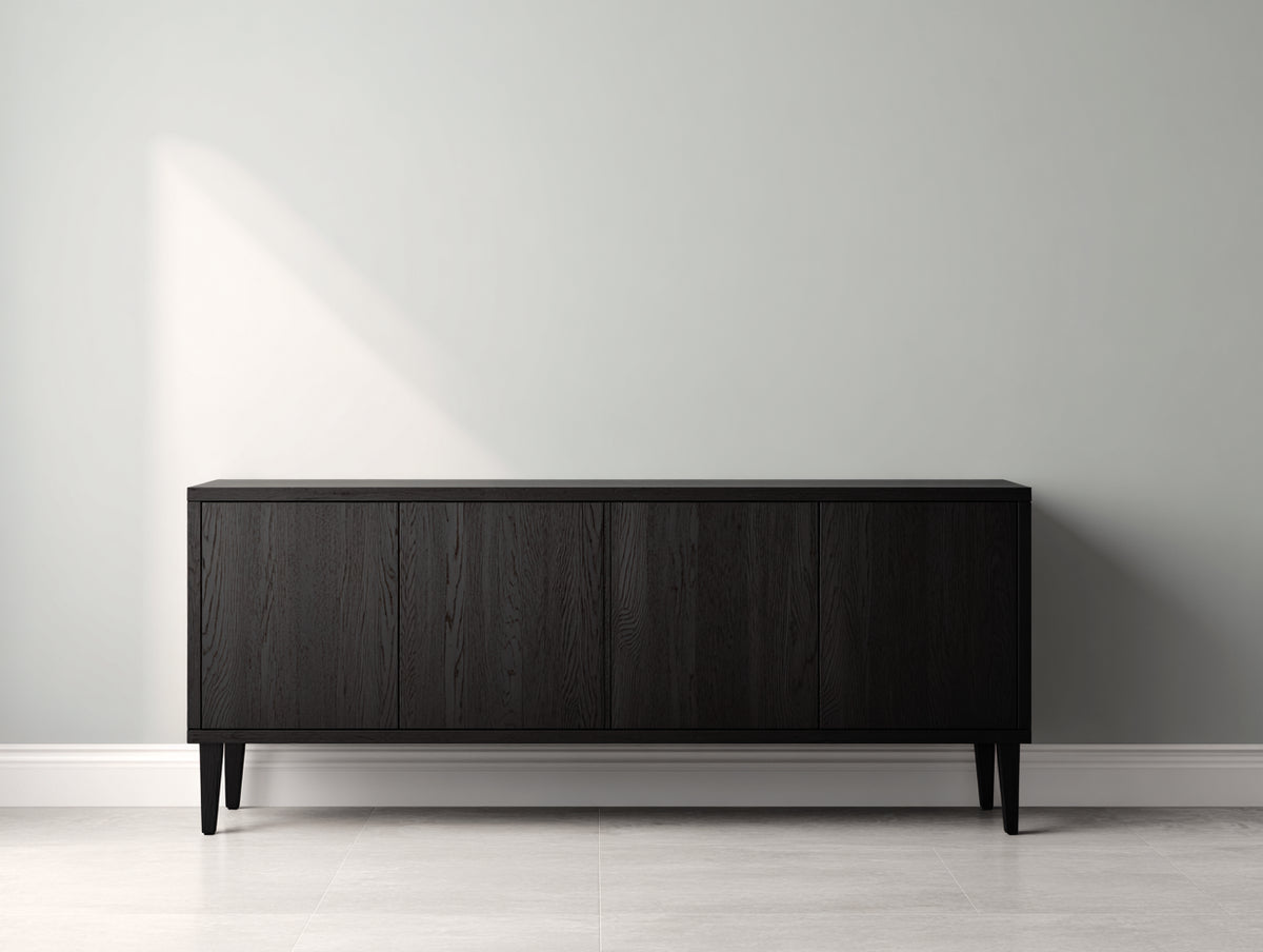 Mobile ingresso - Legno - 170x40x75 cm - Nero - Design minimalista