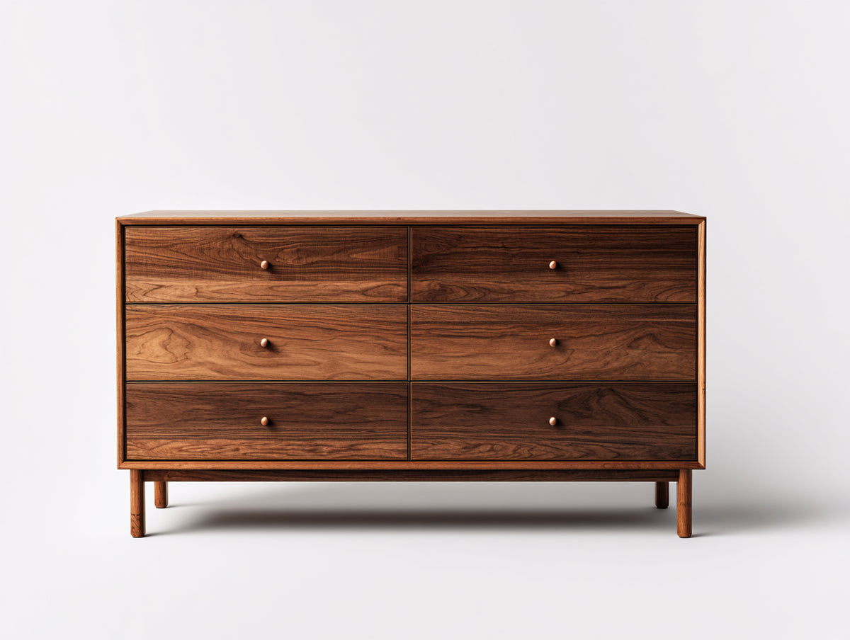 Cassettiera - Legno - 120 x 45 x 82 cm - Marrone - Stile moderno