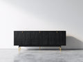 Mobile ingresso - Legno-Metallo - 160 x 40 x 80 cm - Nero-Oro - stile moderno elegante