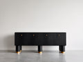 Mobile ingresso - Legno - 160x40x75 cm - Nero - Design moderno