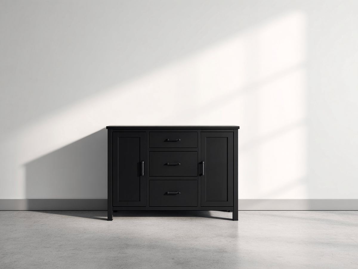 Mobile ingresso - Legno - 100x40x90 cm - Nero - Design moderno