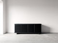 Mobile ingresso - Legno - 160 x 40 x 80 cm - Nero - stile moderno minimalista